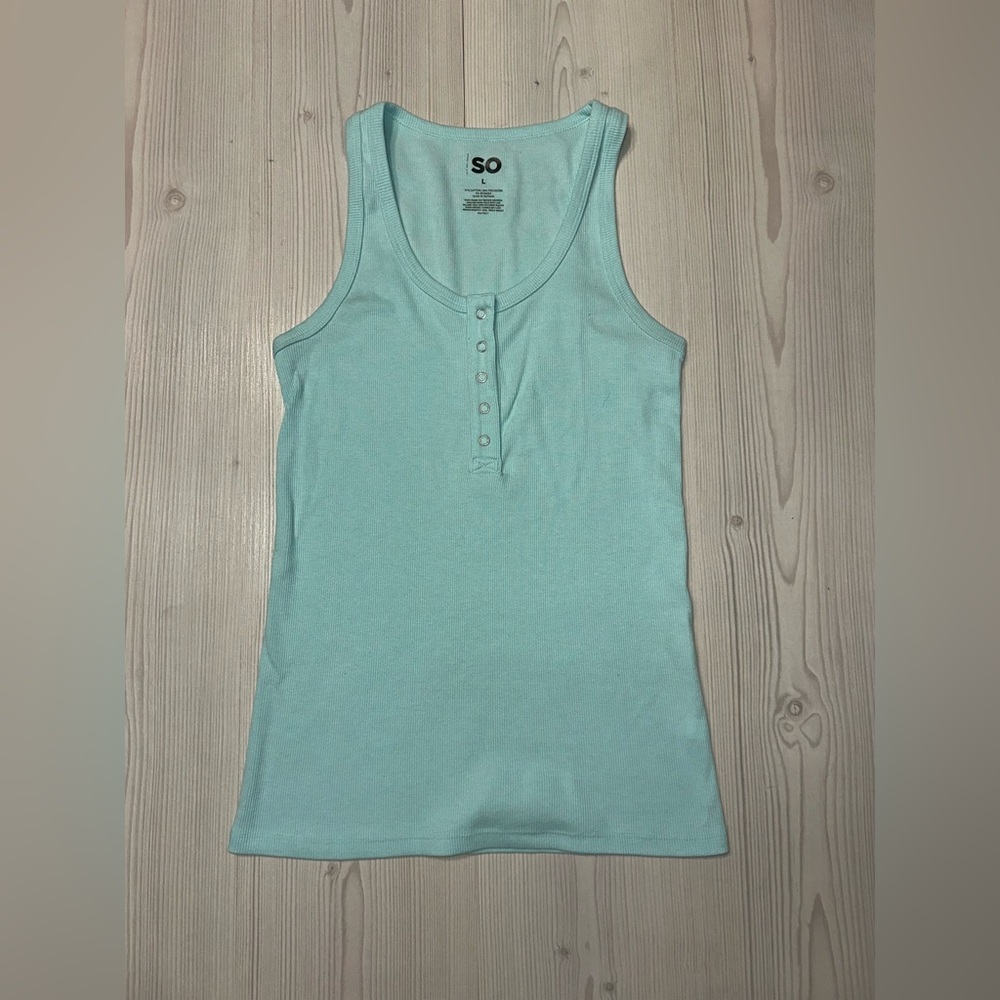SO Aqua Sleeveless Top
